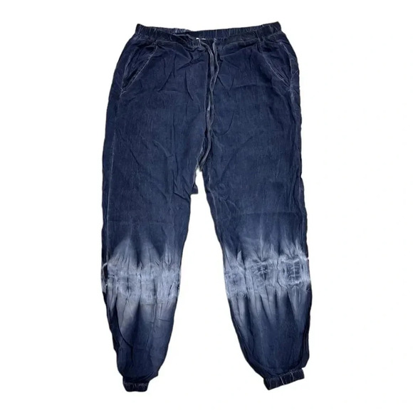 Cloth & Stone Blue Tie Dye Rayon Jogger Pants S - Picture 1 of 4